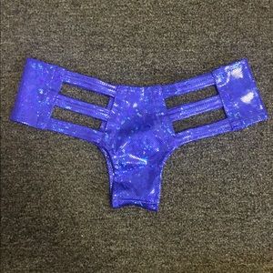 iHeartRaves Hologram Micro Cut Out Booty Shorts